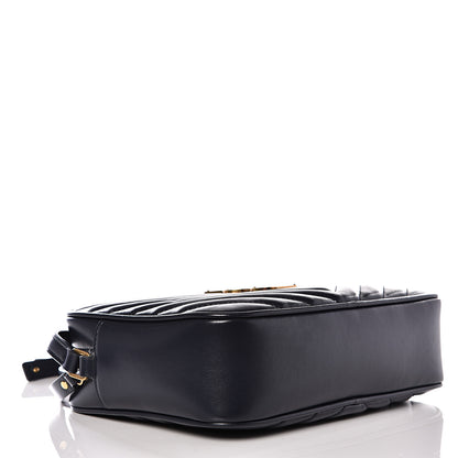 Saint Laurent Calfskin Matelasse Monogram Lou Camera Bag Navy 3 of 8