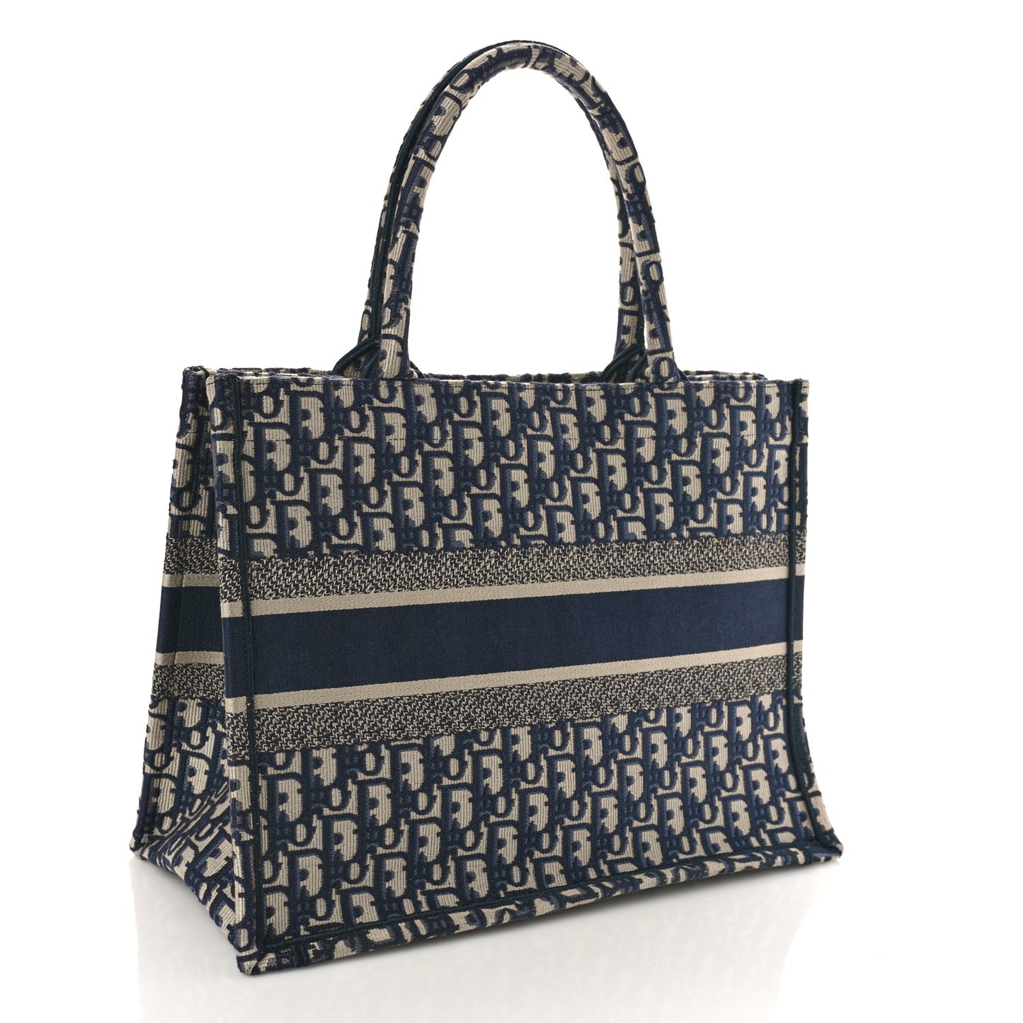Oblique Medium Book Tote Blue Multicolor