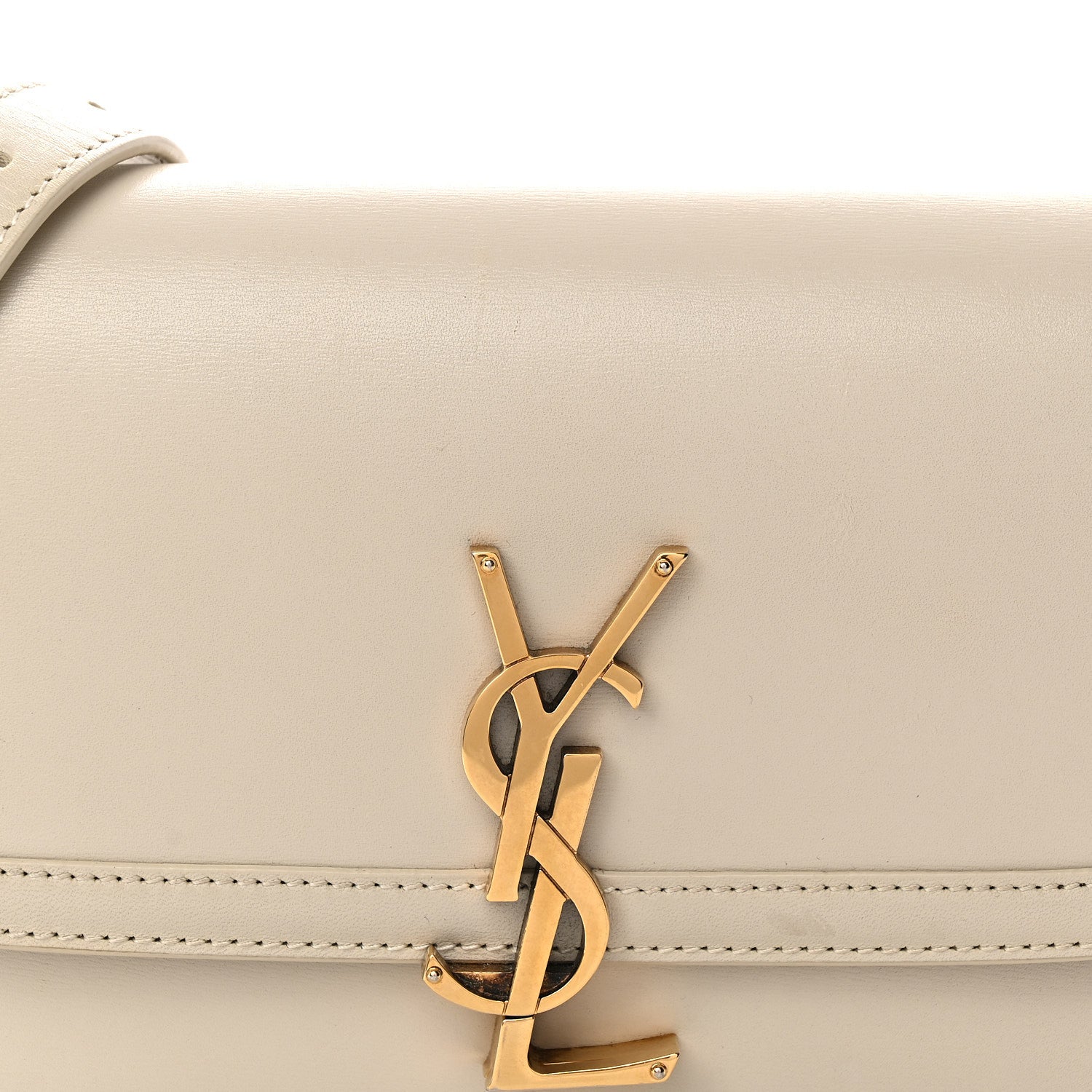 Saint Laurent Smooth Calfskin Small Solferino Satchel Ivory 8 of 10