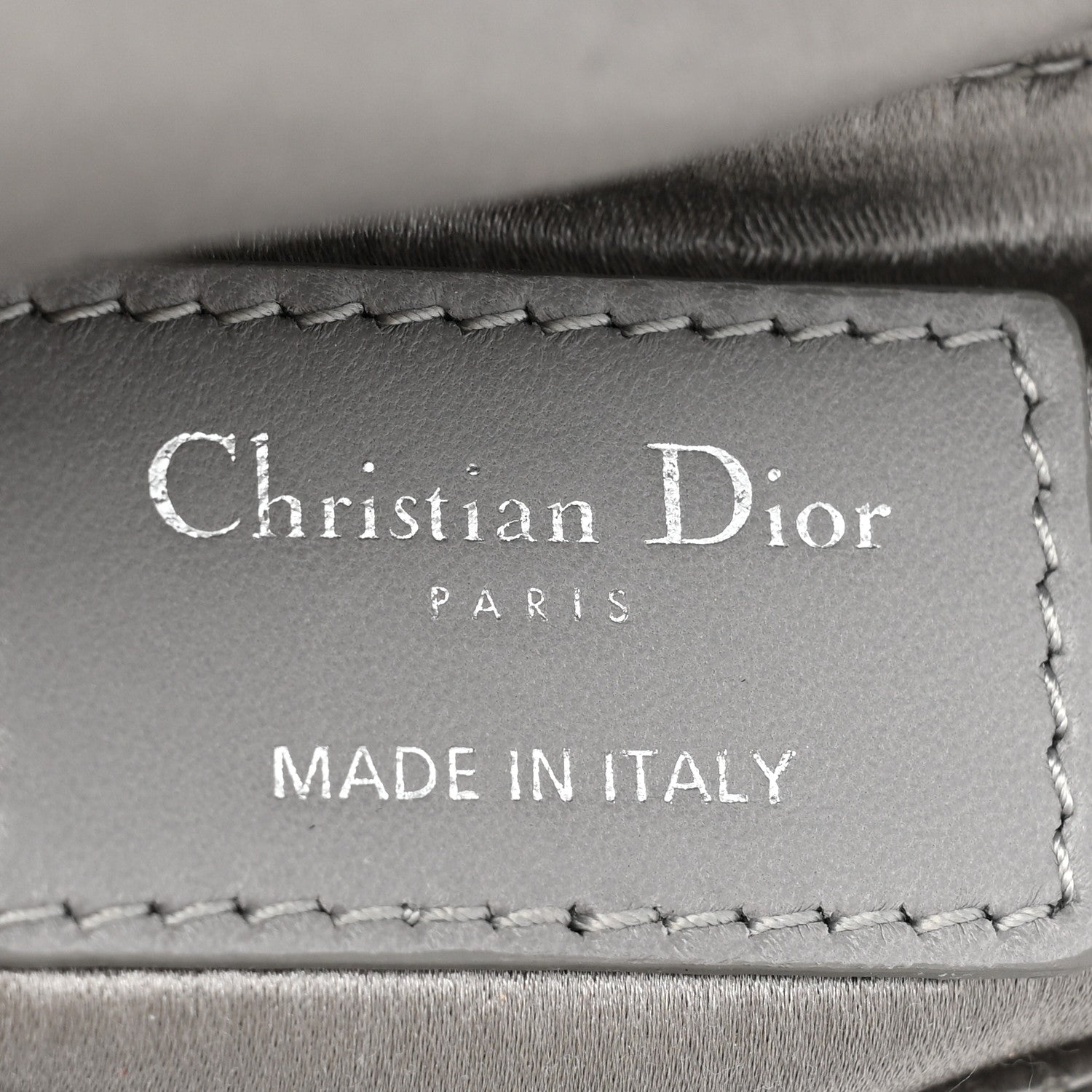Christian Dior Satin Crystal Cannage Mini Lady Dior Gray 6 of 14