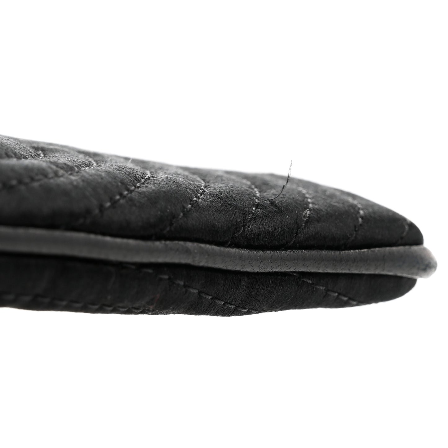 Satin Camellia Evening Bag Black