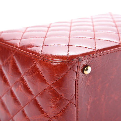 Chanel Glazed Calfskin Quilted Vanity Case Red 12 of 17
