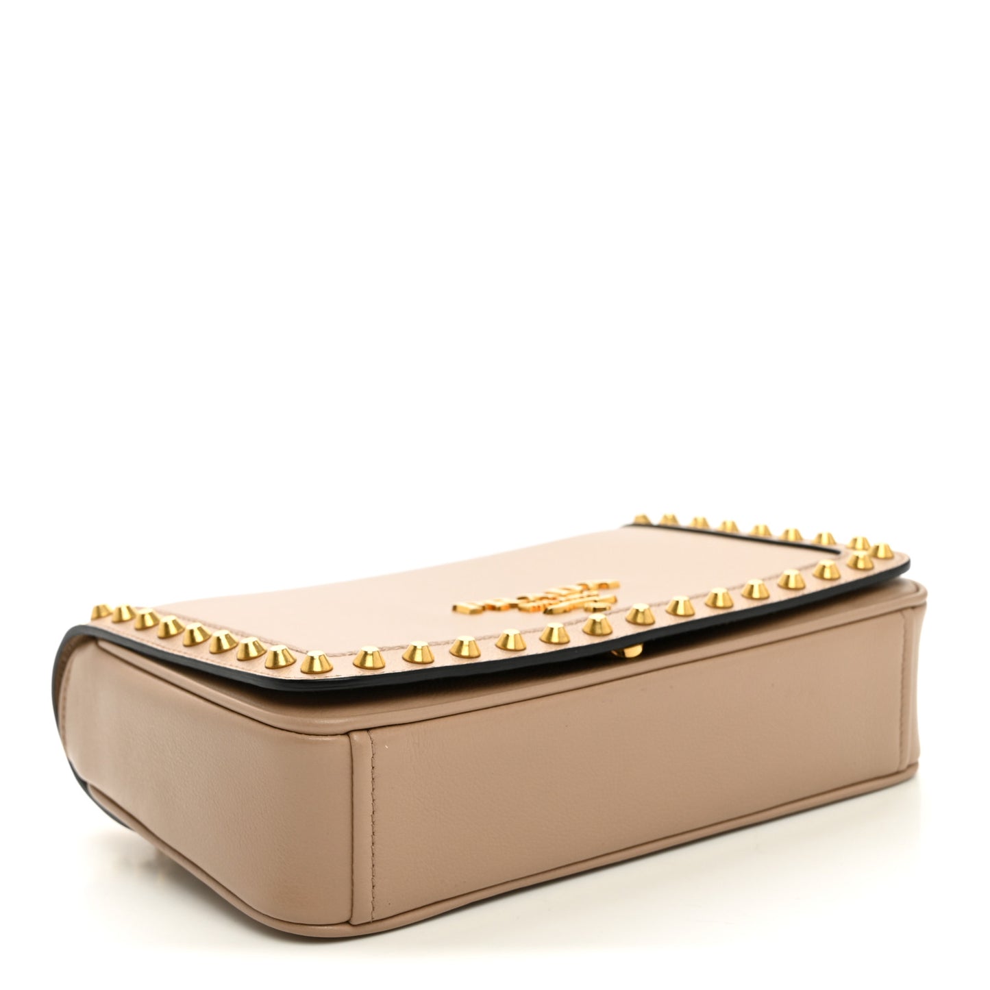 Glace Calfskin Studded Crossbody Cammeo