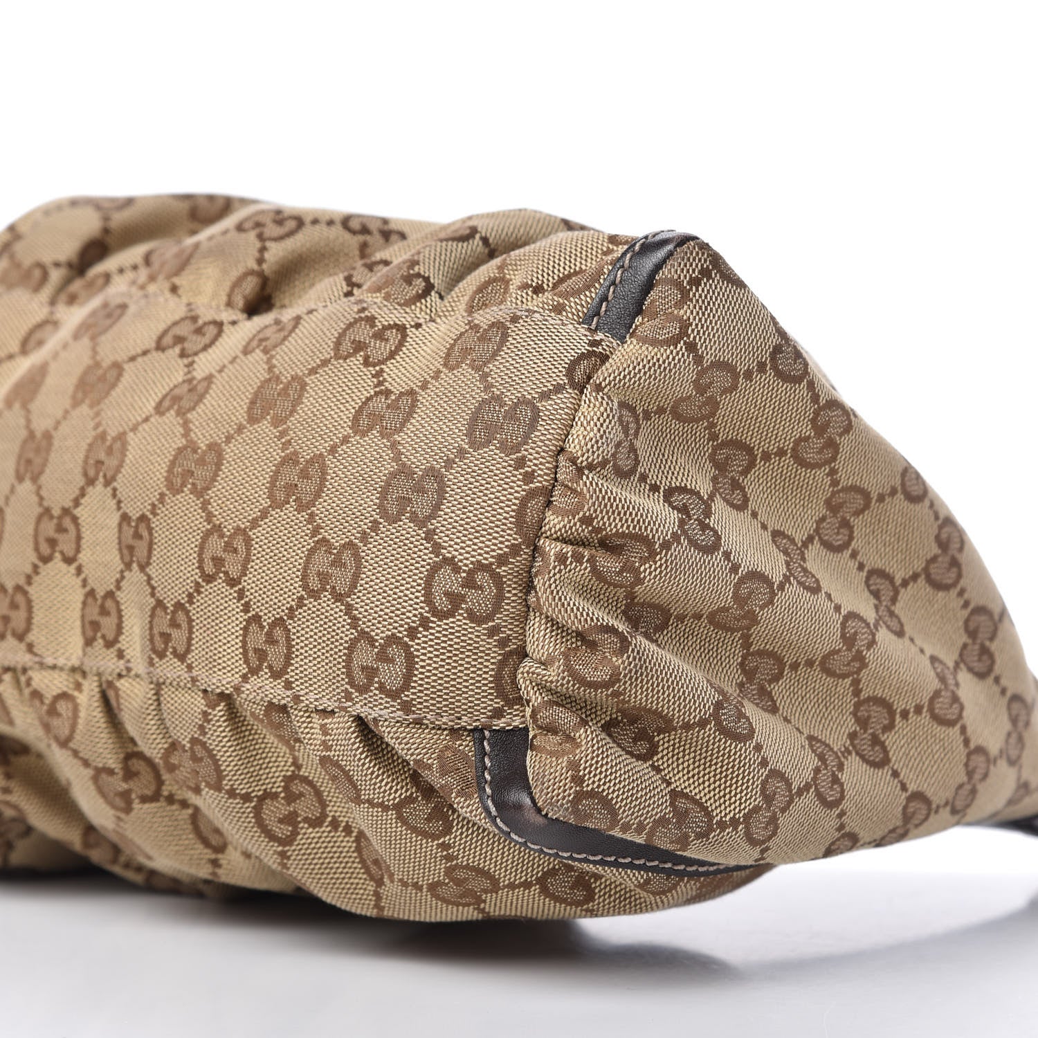 Gucci Monogram Medium D Gold Ring Hobo Dark Brown 7 of 10