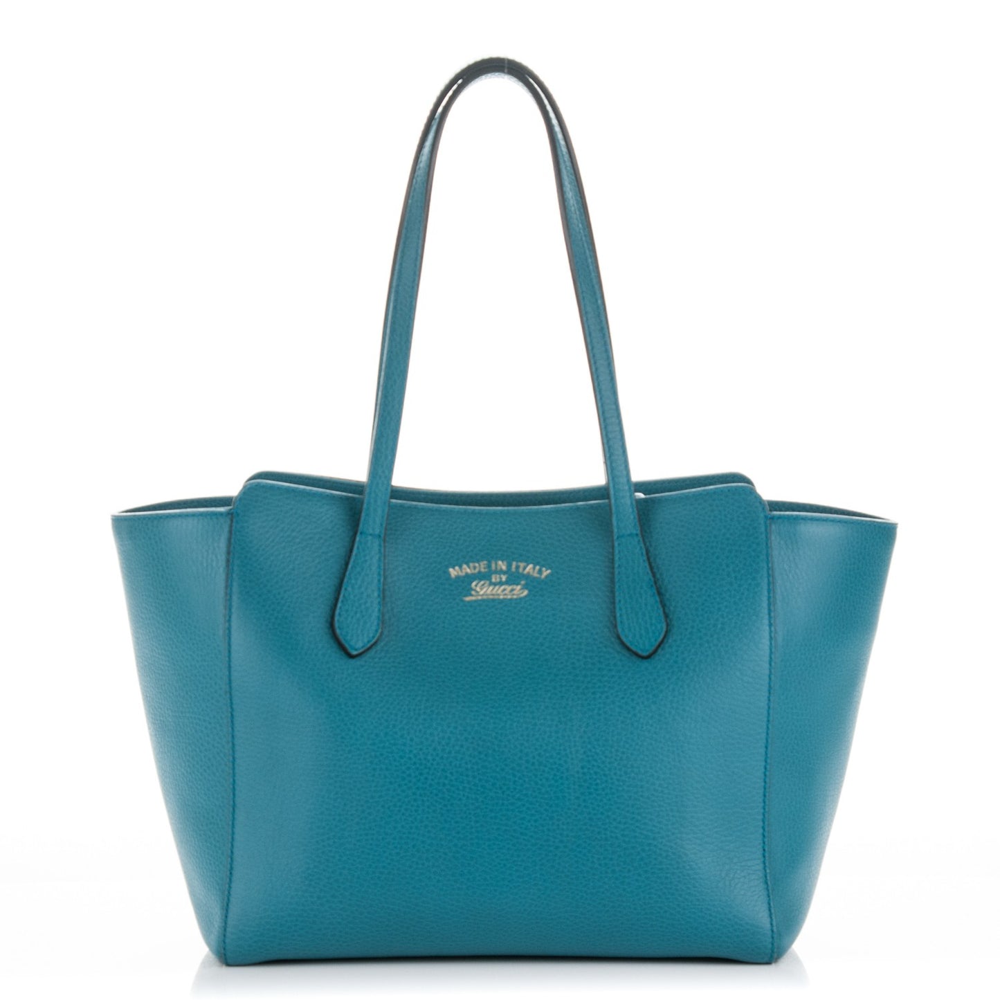 Dollar Calfskin Small Swing Tote Deep Cobalt