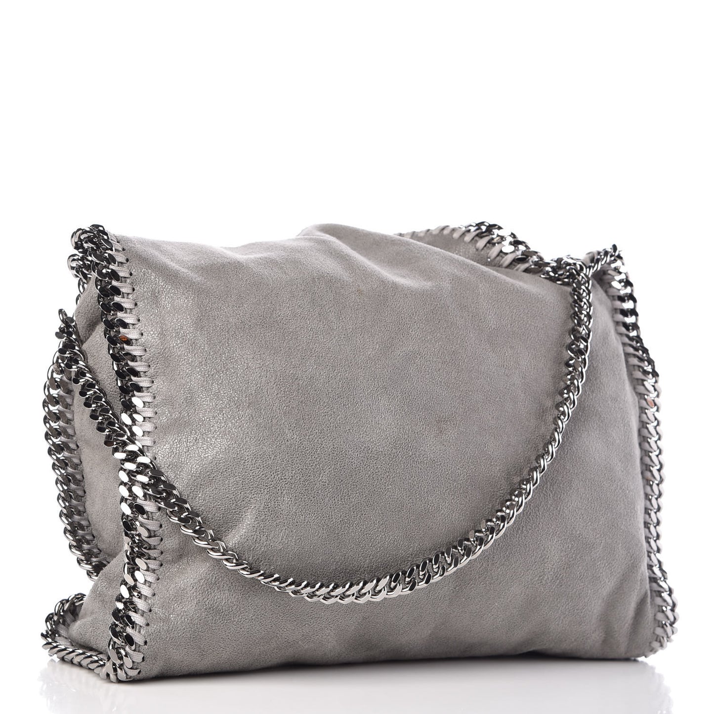 Shaggy Deer Falabella Fold Over Tote Grey