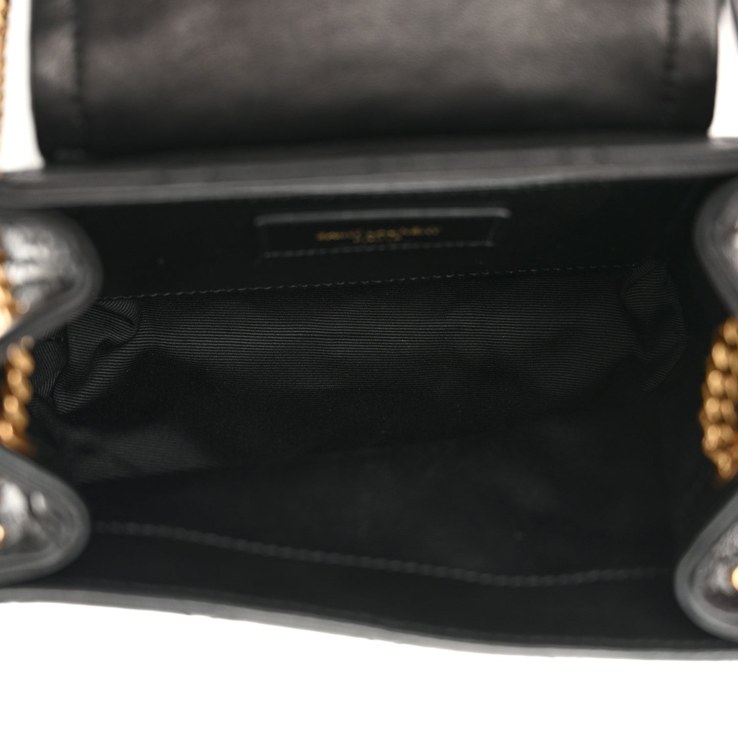 Lambskin Quilted Monogram Mini Nolita Black