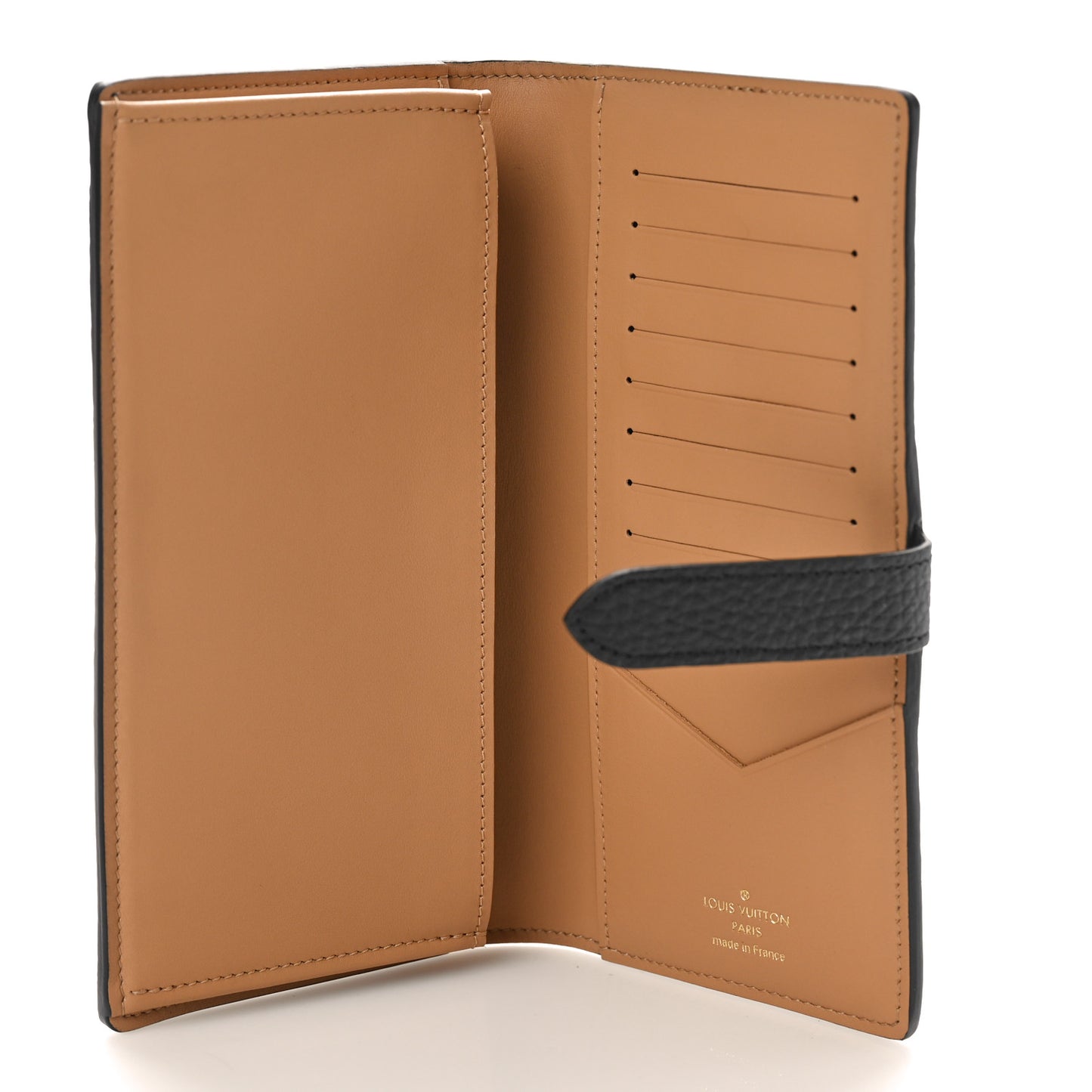 Taurillon LV Vertical Capucines Wallet Black Arizona