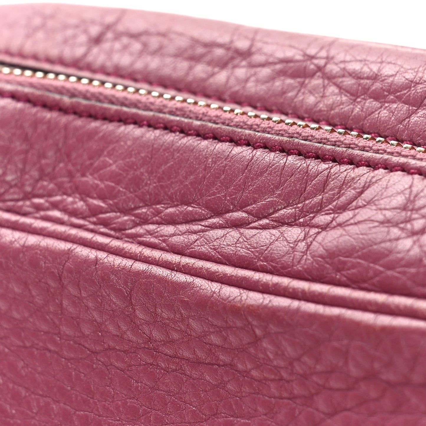Pebbled Calfskin Small Soho Disco Bag Peonia Flower