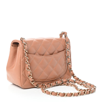 Chanel Lambskin Quilted Mini Square Flap Brown 3 of 9