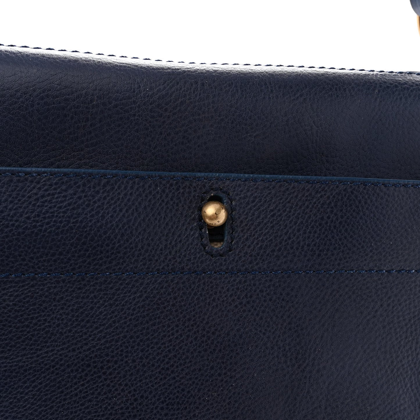 Calfskin Nubuck Crocodile Embossed Large Muse Two Blue