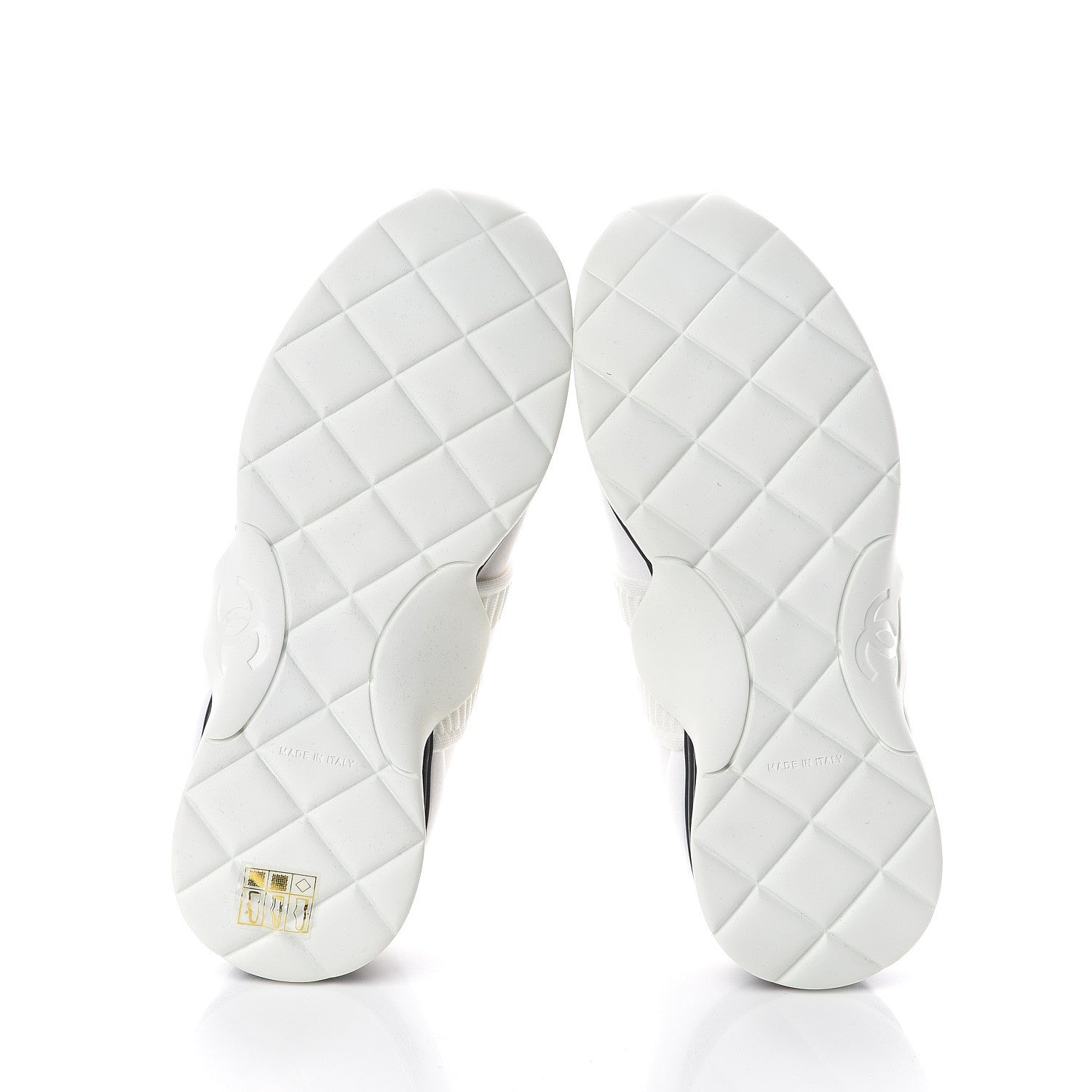 Chanel Stretch Fabric CC Sneakers 35 White 7 of 7