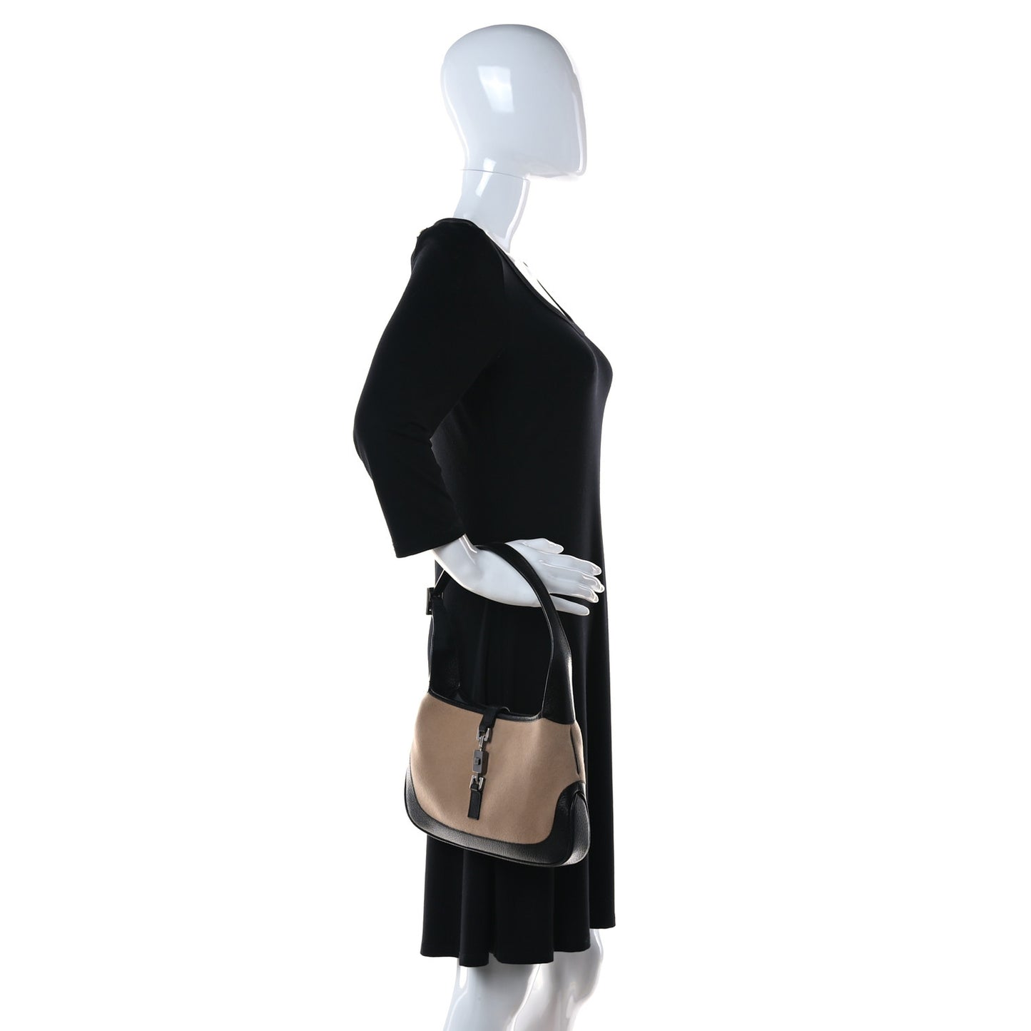 Suede Small Jackie O Hobo Beige