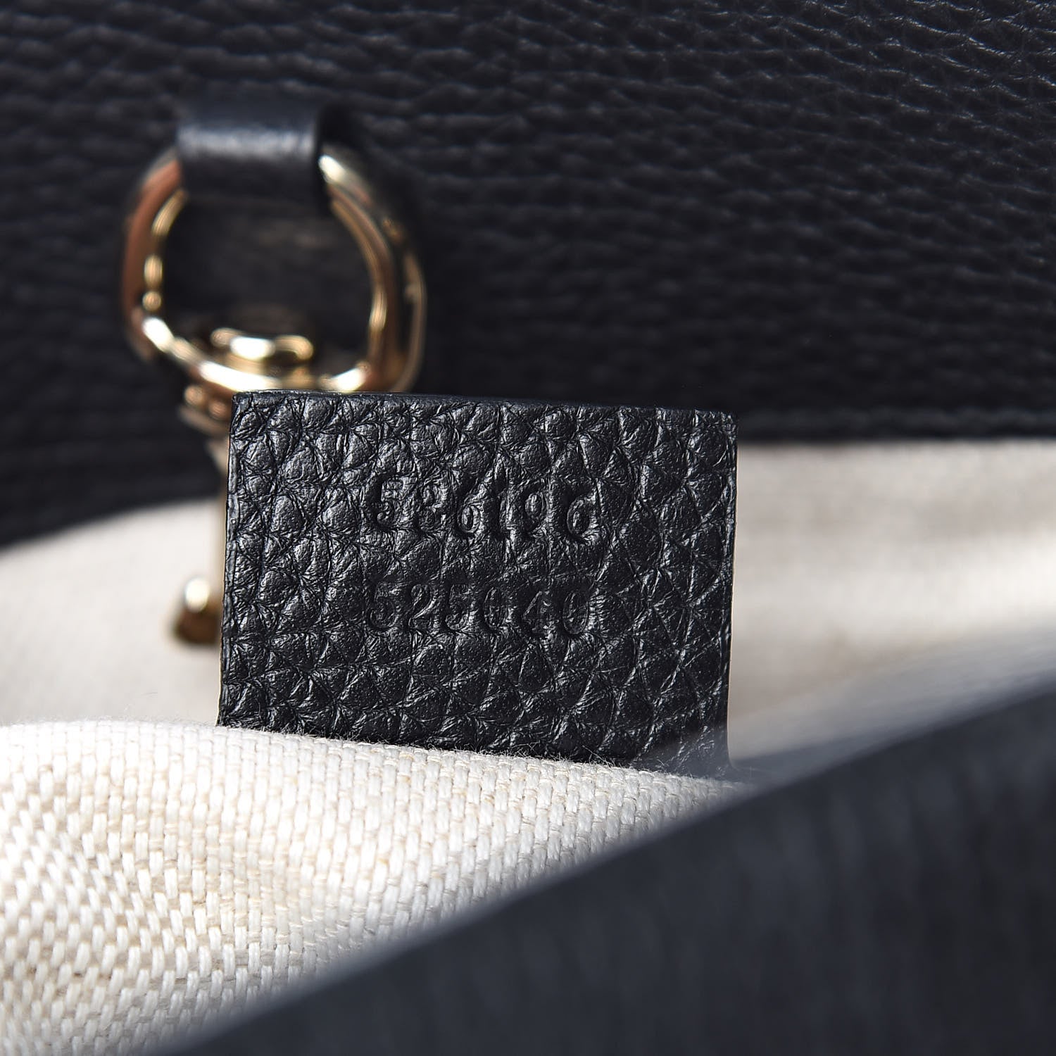 Gucci Pebbled Calfskin Medium Soho Chain Shoulder Bag Black 7 of 10