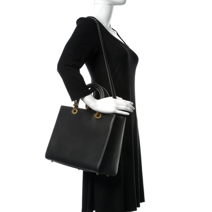 Christian Dior Grained Calfskin Large Lady Dior Black 2 of 12