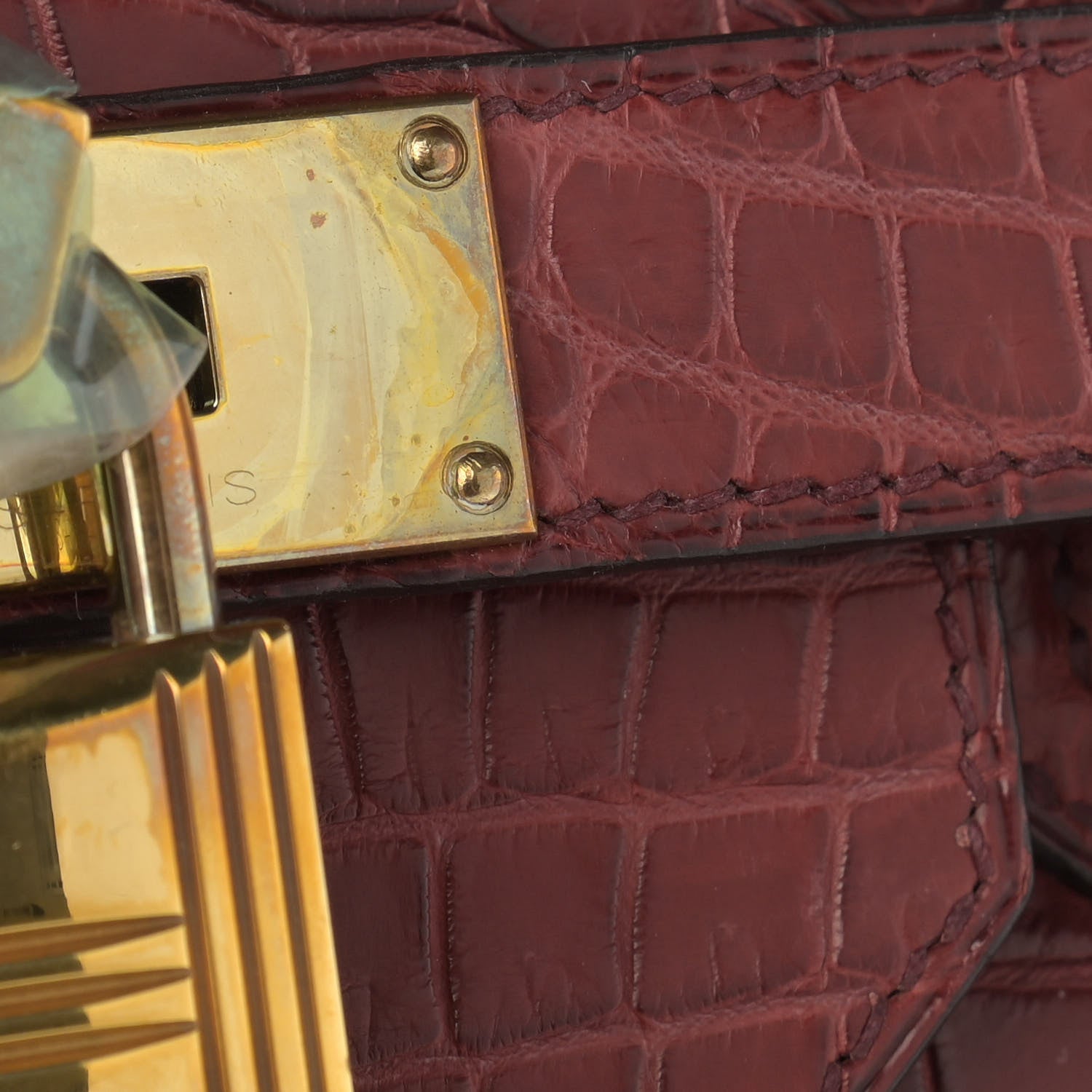 Hermes Matte Porosus Crocodile HAC Birkin 40 Bourgogne 13 of 17