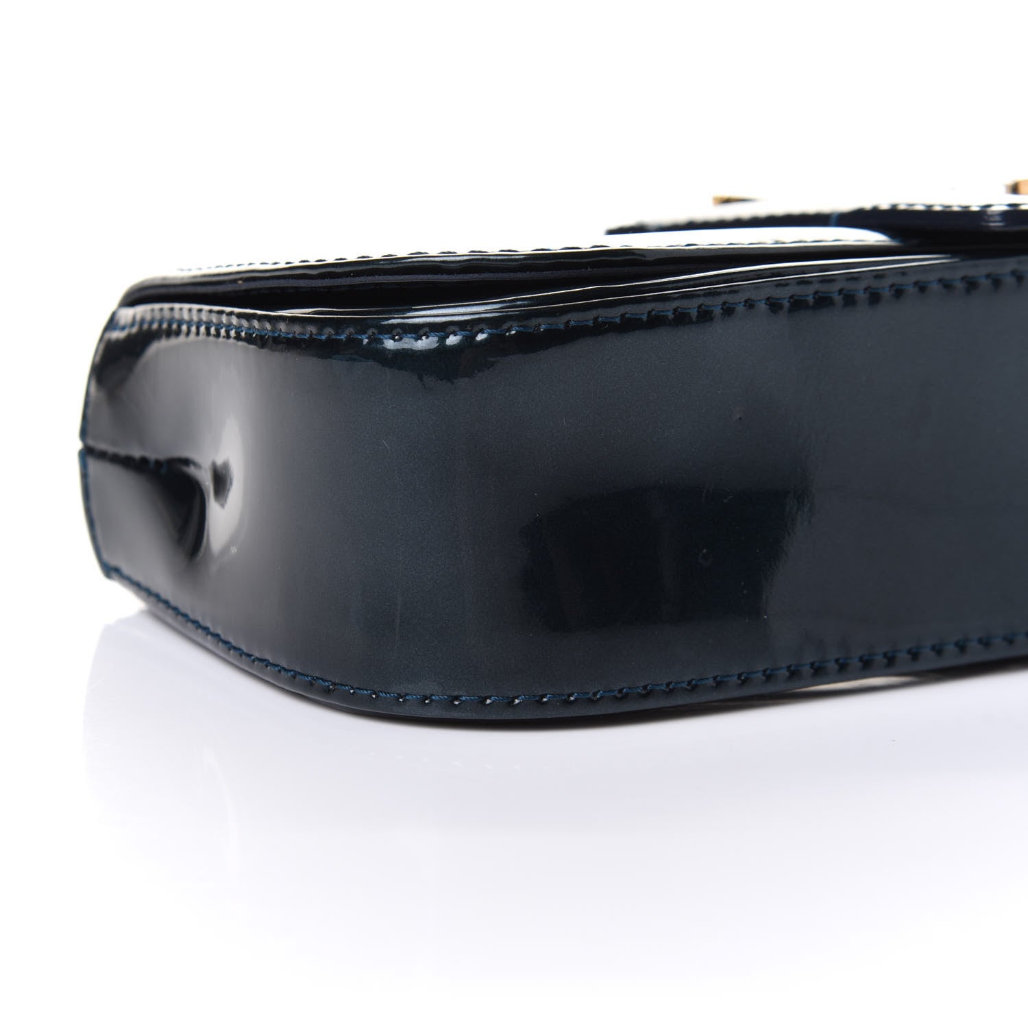 Louis Vuitton Patent Sobe Clutch Blue Nuit 8 of 9