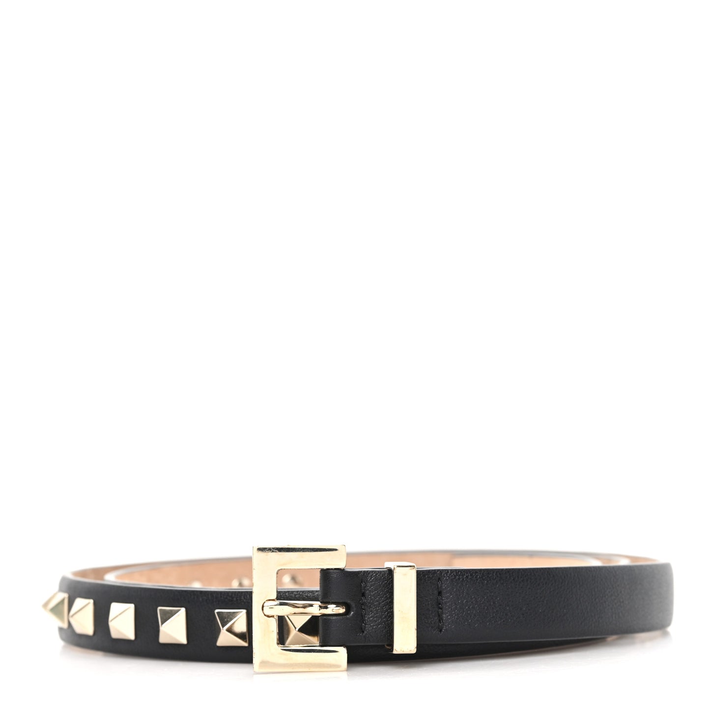 Calfskin Rockstud Belt 85 34 Black