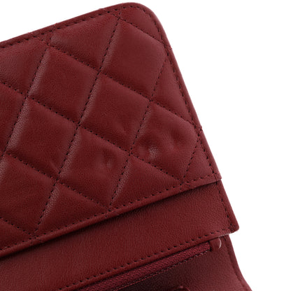 Chanel Lambskin Quilted Infinity Wallet On Chain WOC Burgundy 11 of 11
