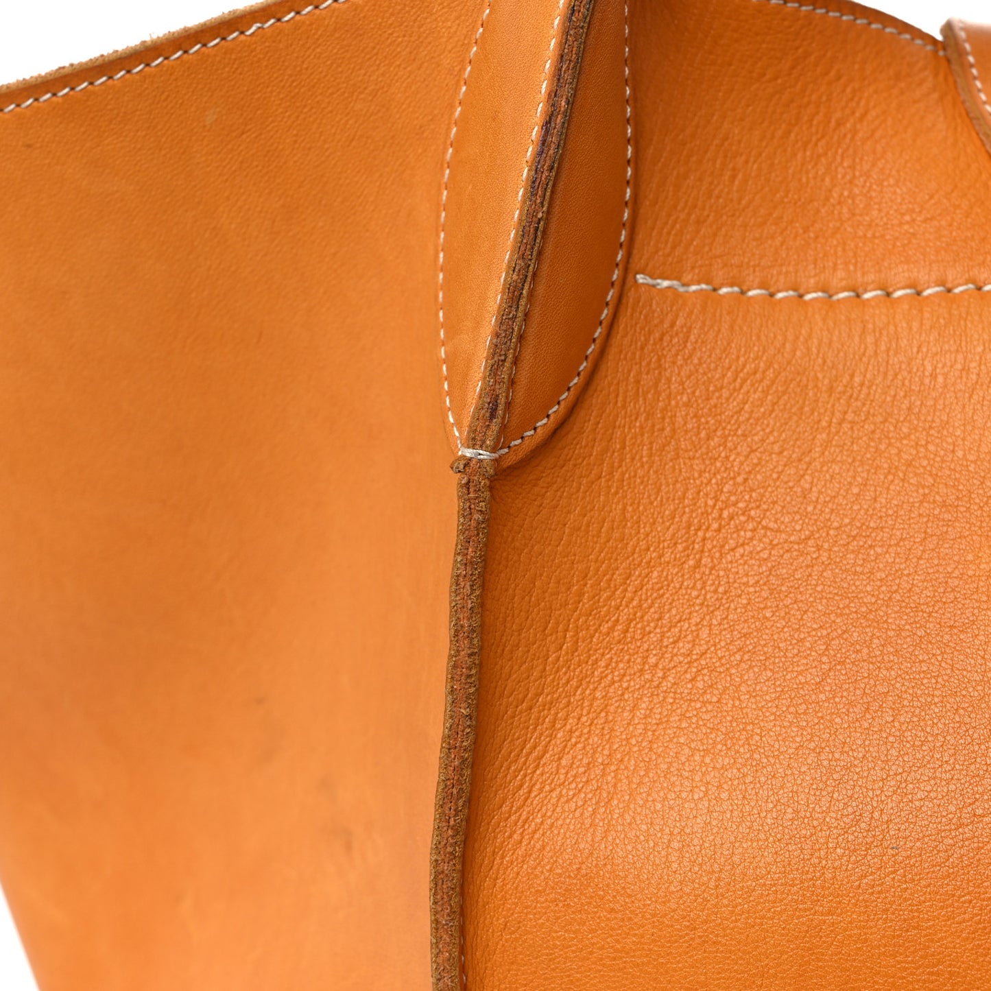 Soft Bare Calfskin Medium Big Bag Dark Yellow