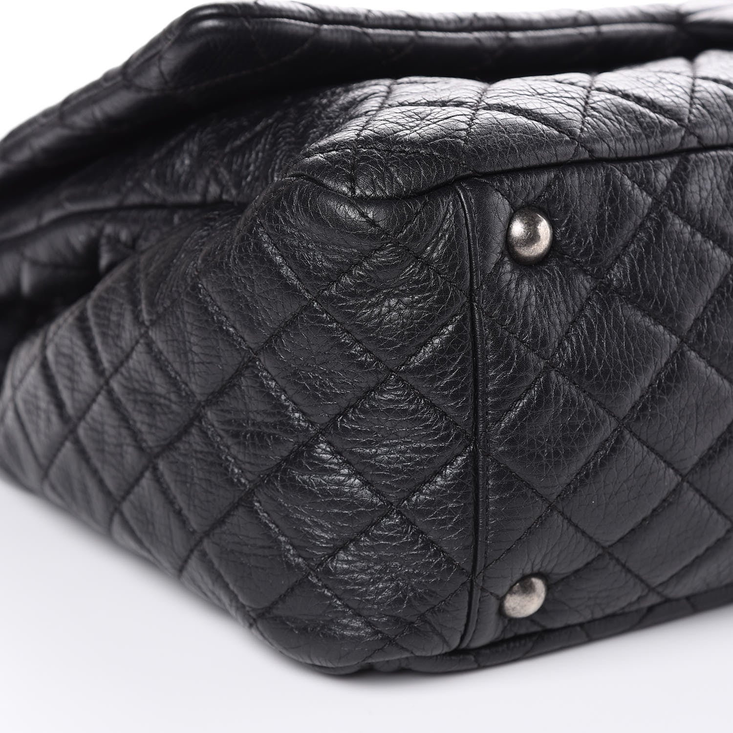 Chanel Calfskin Quilted XXL Travel Flap Bag Black 8 of 10