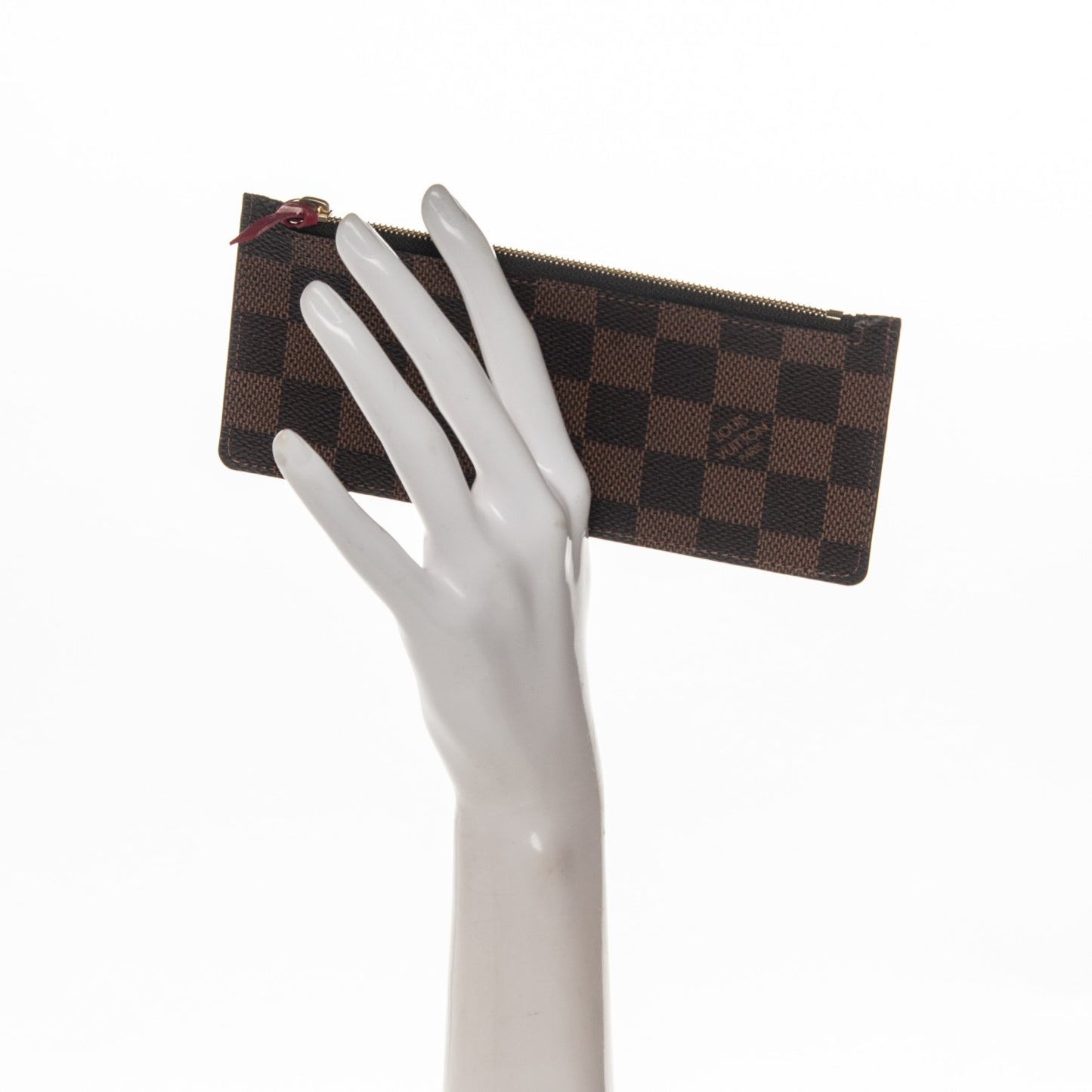 Damier Ebene Felicie Chain Wallet Zippered Insert