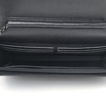 Chanel Lambskin Quilted Wallet On Chain WOC So Black 5 of 14
