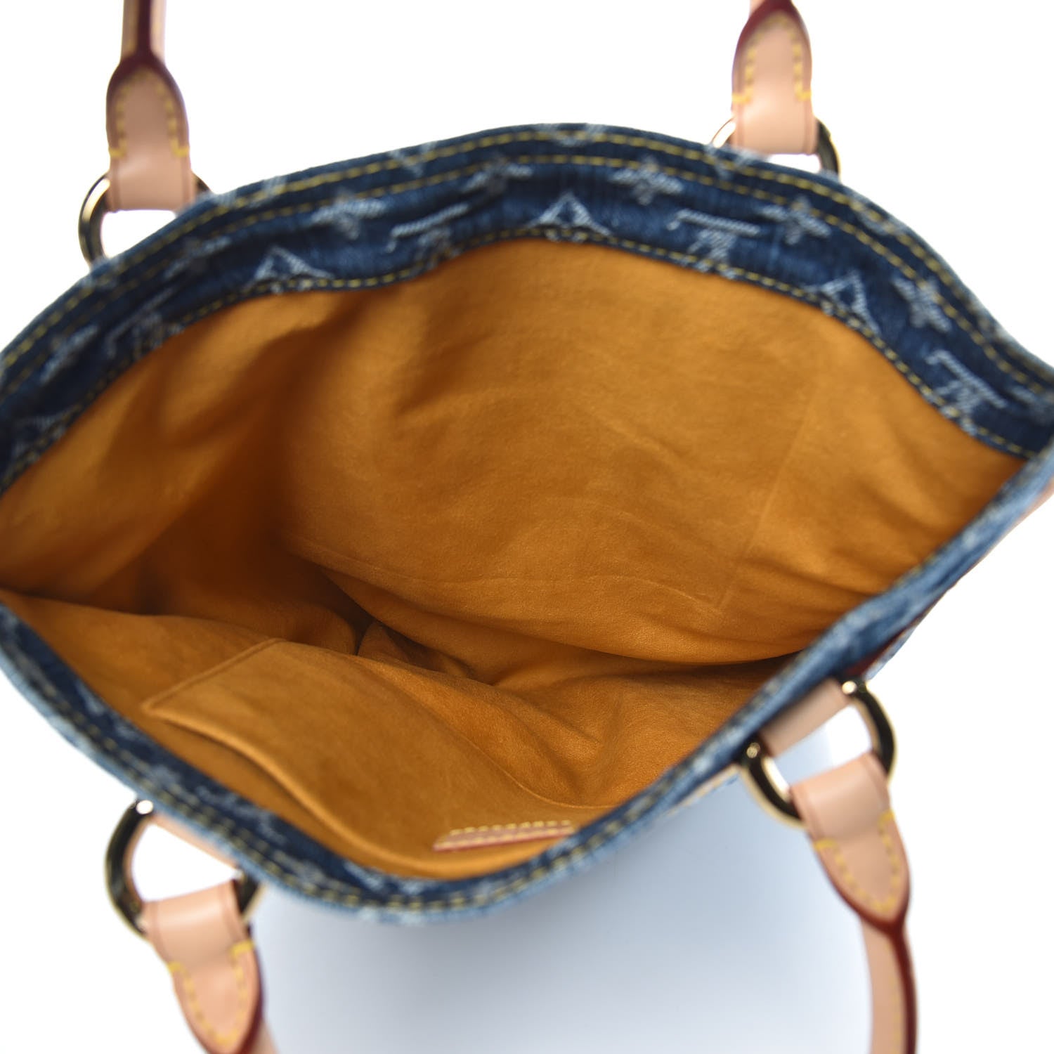 Louis Vuitton Monogram Denim Sac Plat Blue 5 of 13