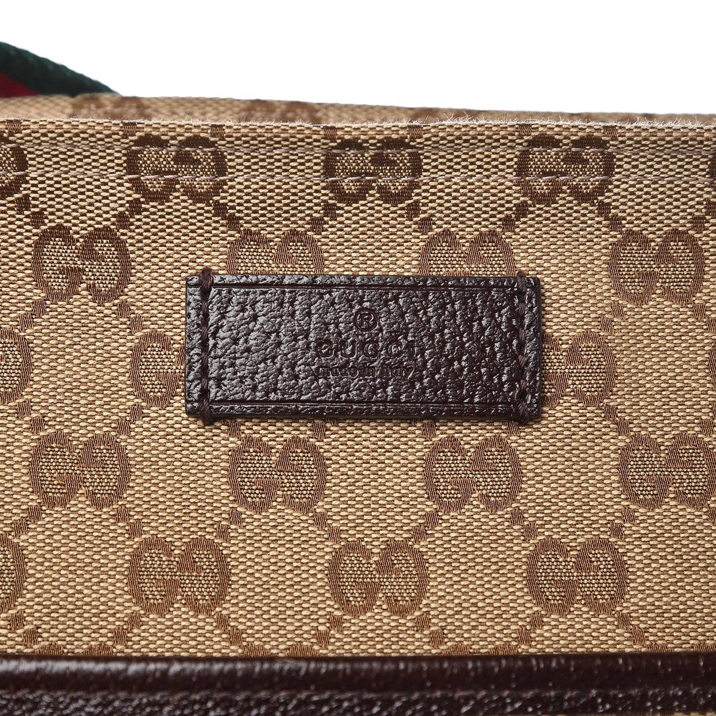 Monogram Web Medium Flat Messenger Bag Brown