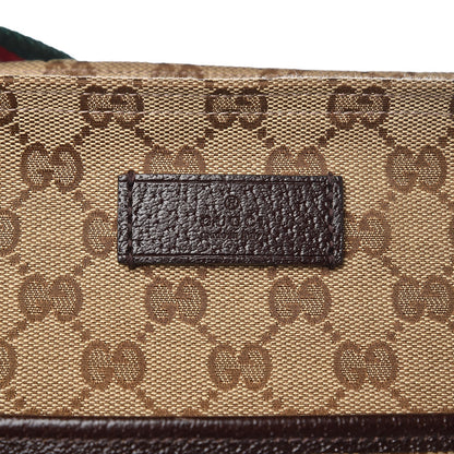 Gucci Monogram Web Medium Flat Messenger Bag Brown 8 of 9