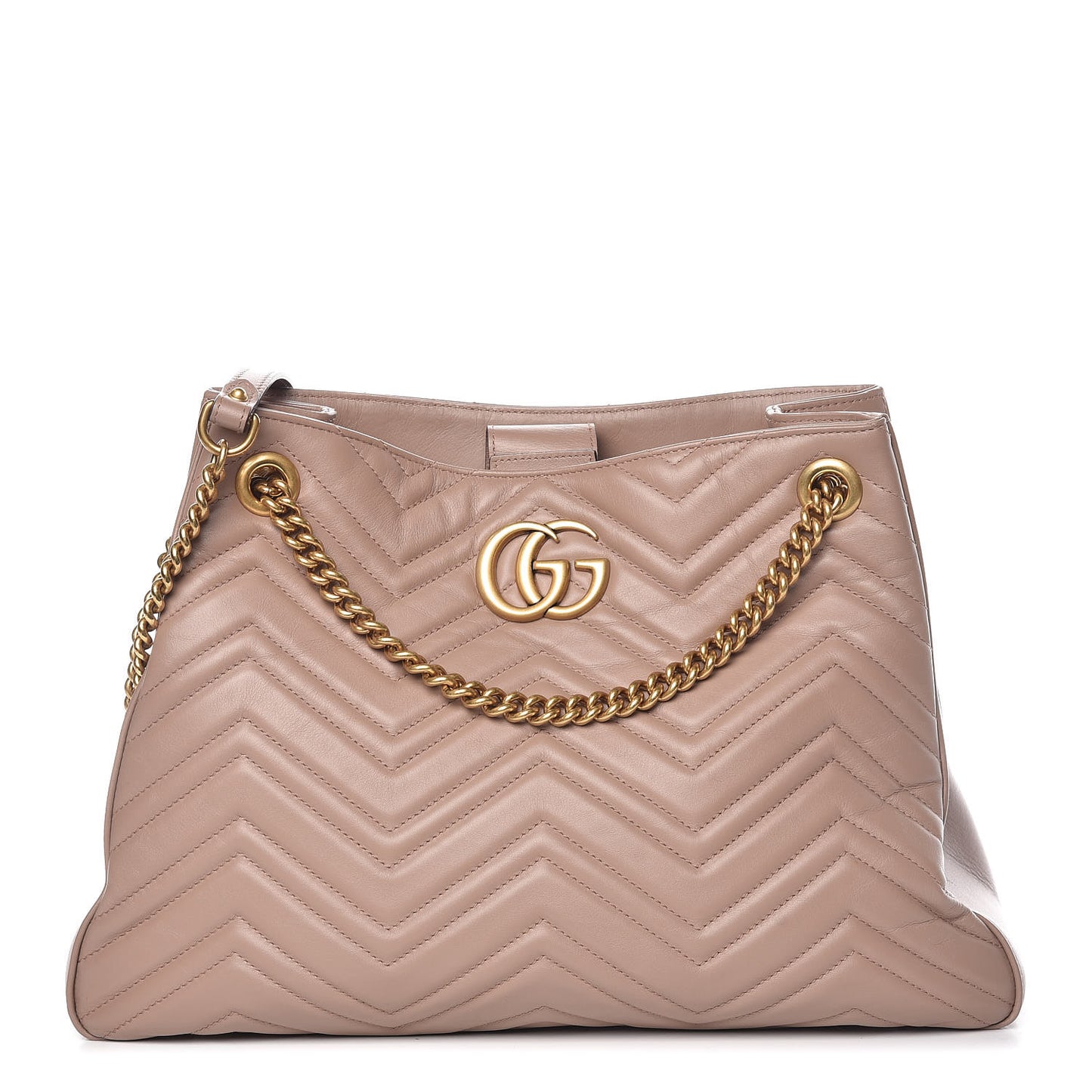 Calfskin Matelasse Medium GG Marmont Shoulder Tote Bag Porcelain Rose