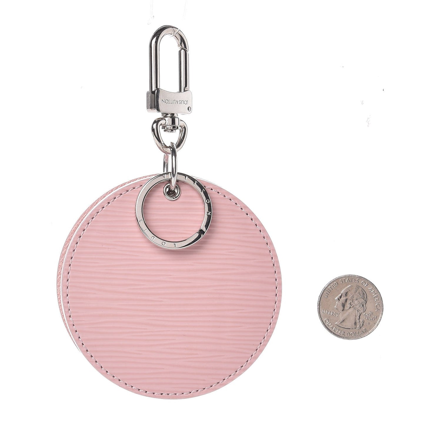 Epi Mirror Bag Charm Key Holder Rose Ballerine