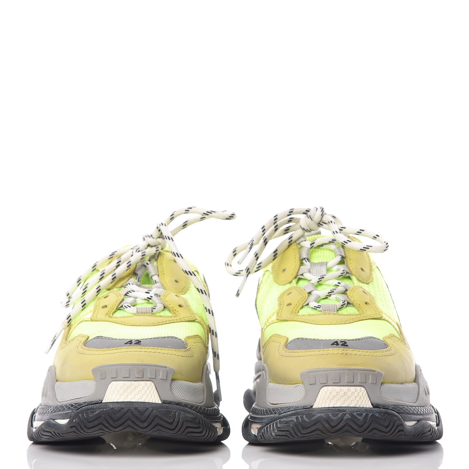 Balenciaga Mesh Nubuck Mens Triple S Sneakers 42 Jaune Fluo 2 of 9