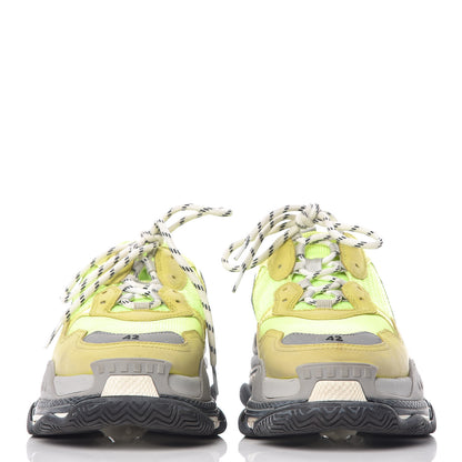Balenciaga Mesh Nubuck Mens Triple S Sneakers 42 Jaune Fluo 2 of 9
