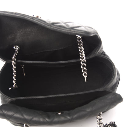 Chanel Iridescent Caviar Quilted Lady Pearly Tote Black 5 of 10