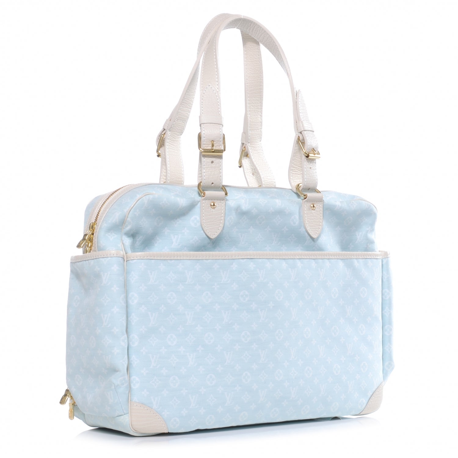 Louis Vuitton Mini Lin Sac a Langer Diaper Bag Blue 3 of 7