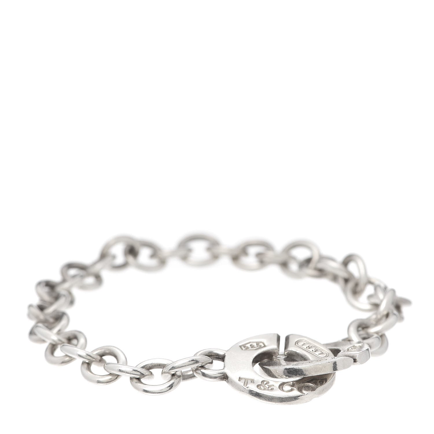 Tiffany Sterling Silver 1837 Circle Clasp Bracelet 1 of 5