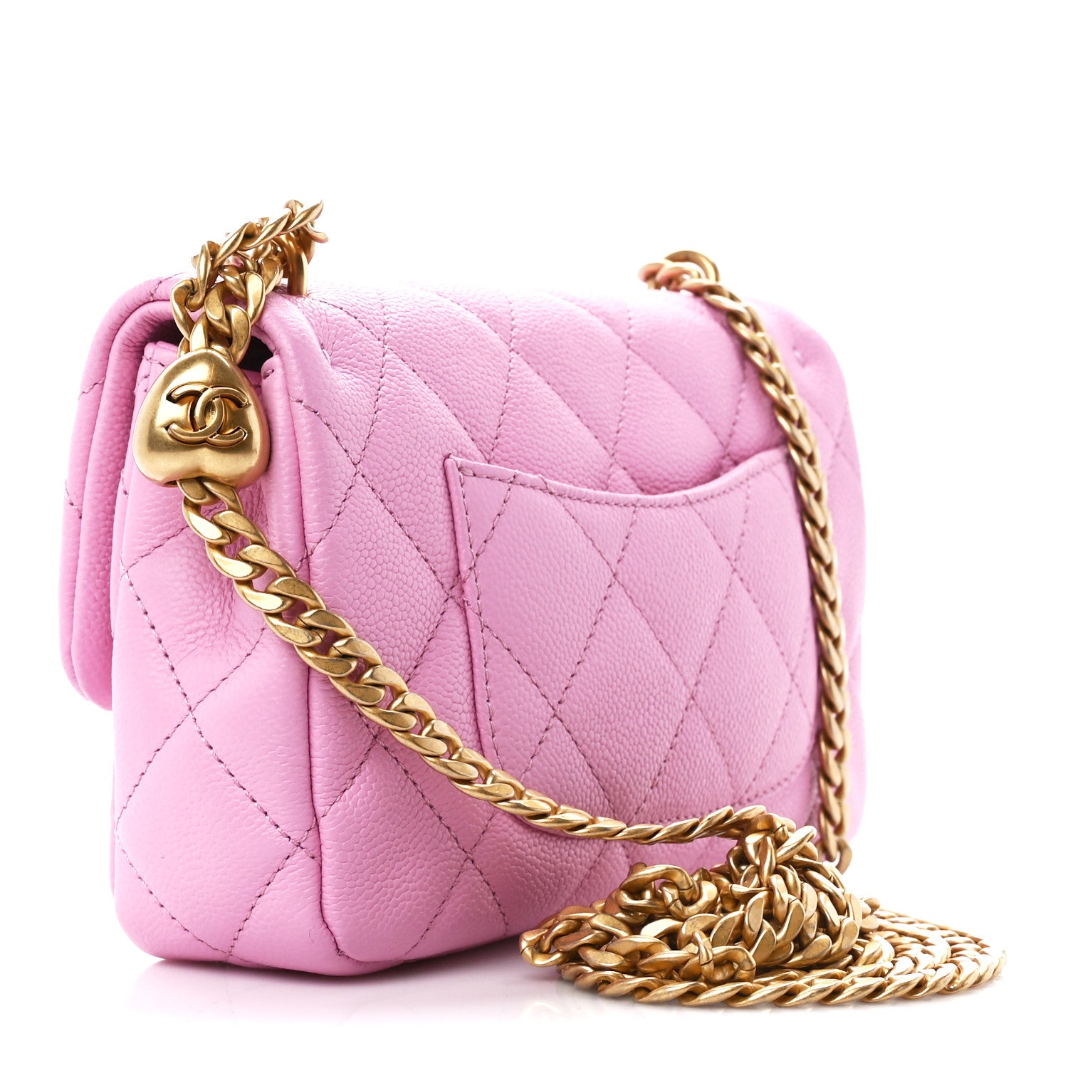 Chanel Caviar Quilted Mini Rectangular Sweetheart Flap Lilac 3 of 12