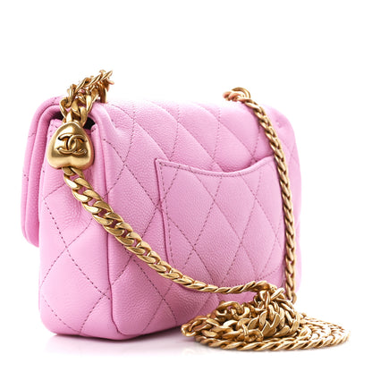 Chanel Caviar Quilted Mini Rectangular Sweetheart Flap Lilac 3 of 12