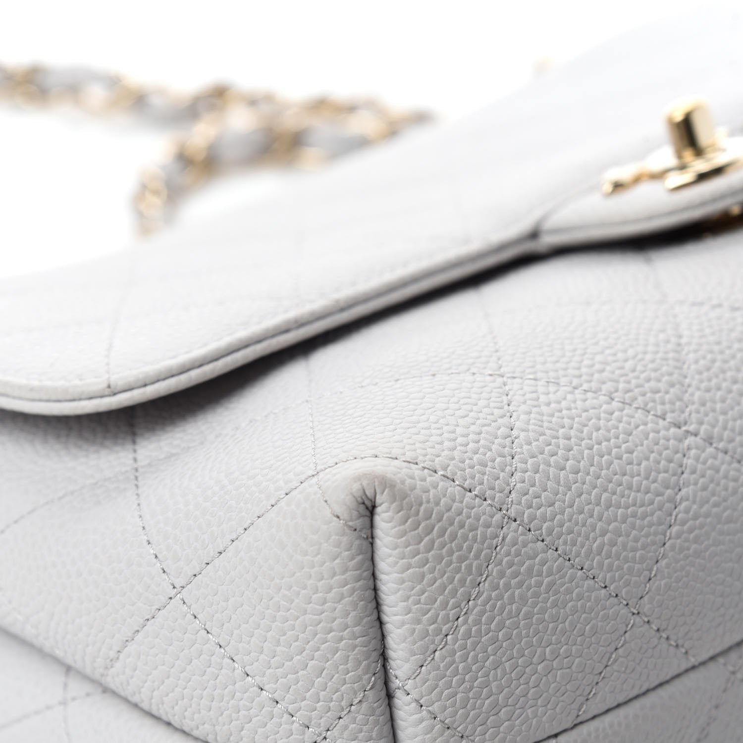 Chanel Caviar Quilted City Walk Flap Light Grey 8 of 15