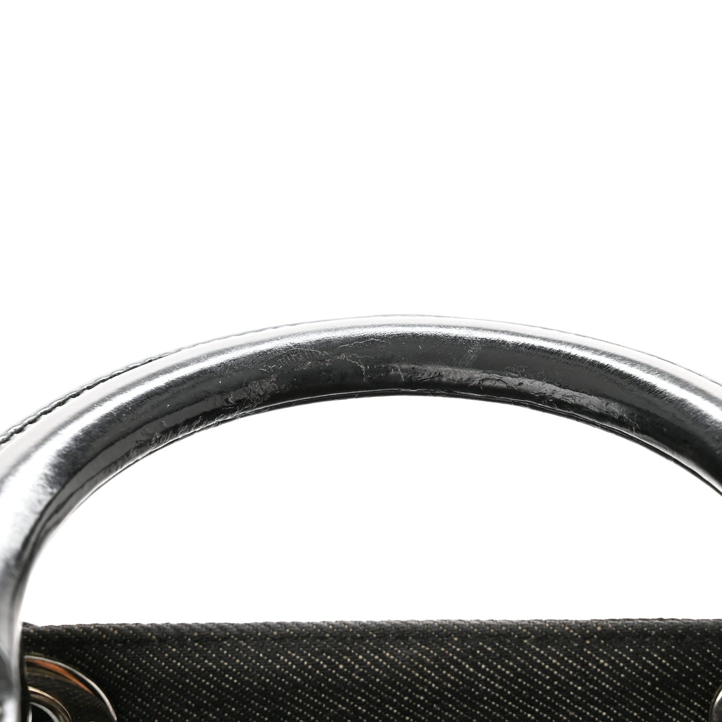 Denim Cannage Large Lady Dior Black