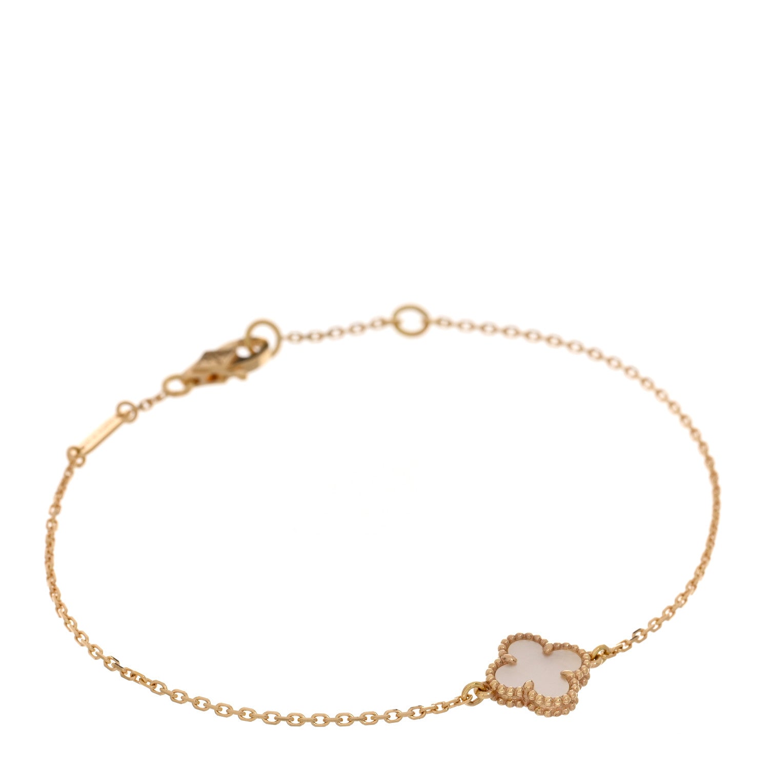 Van Cleef & Arpels 18K Yellow Gold Mother of Pearl Sweet Alhambra Bracelet 1 of 5