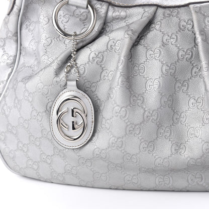 Gucci Metallic Guccissima Medium Sukey Hobo Silver 10 of 10