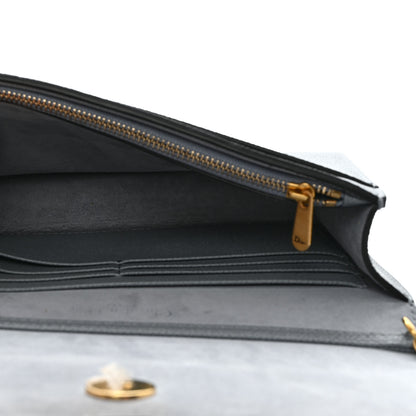 Christian Dior Grained Calfskin Saddle Chain Pouch Cloud Blue 5 of 10