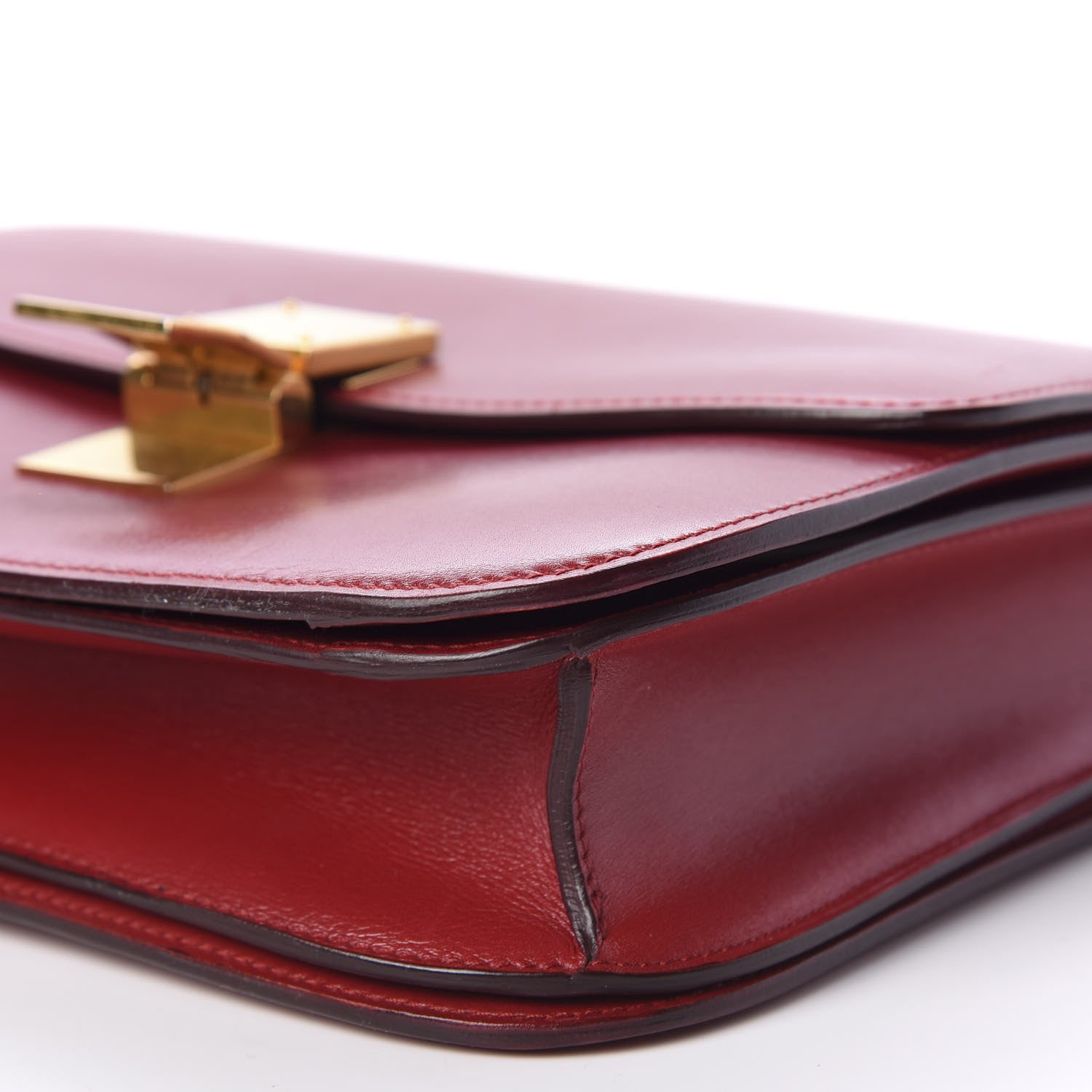 Celine Box Calfskin Medium Classic Box Flap Bag Red 6 of 9