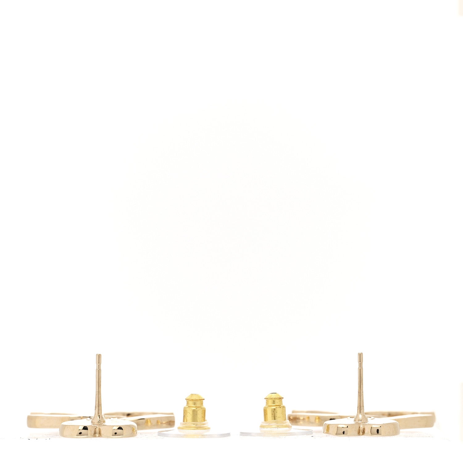 Chanel Metal Enamel CC Heart Drop Earrings Gold Black Pink 3 of 4