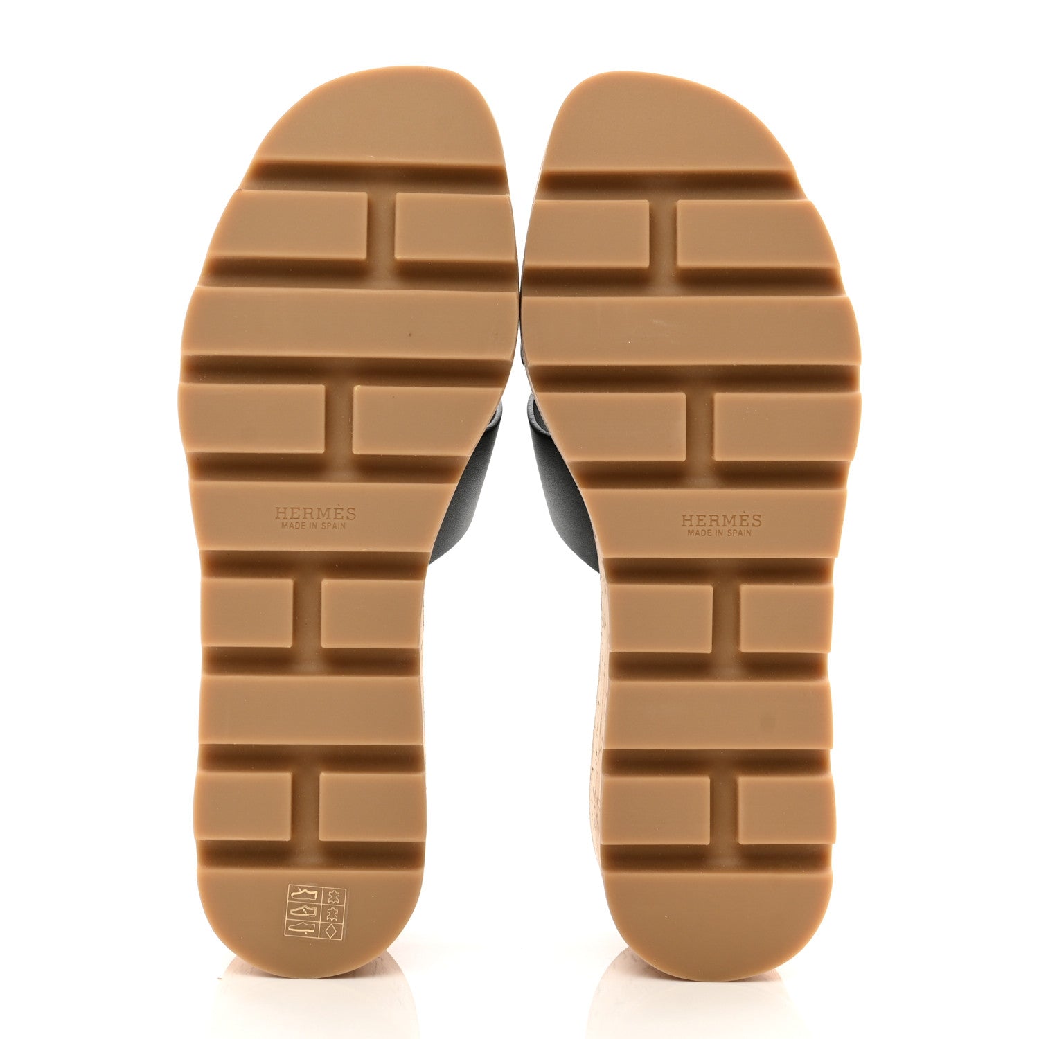 Hermes Calfskin Cork Eze 30 Sandals 38 Black 5 of 8