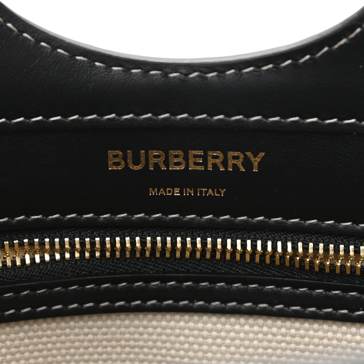 Burberry Canvas Smooth Calfskin Two Tone Mini Pocket Bag Black 5 of 8