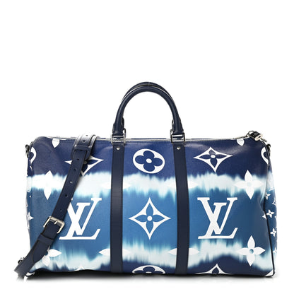 Louis Vuitton Monogram Escale Keepall Bandouliere 50 Blue 1 of 12