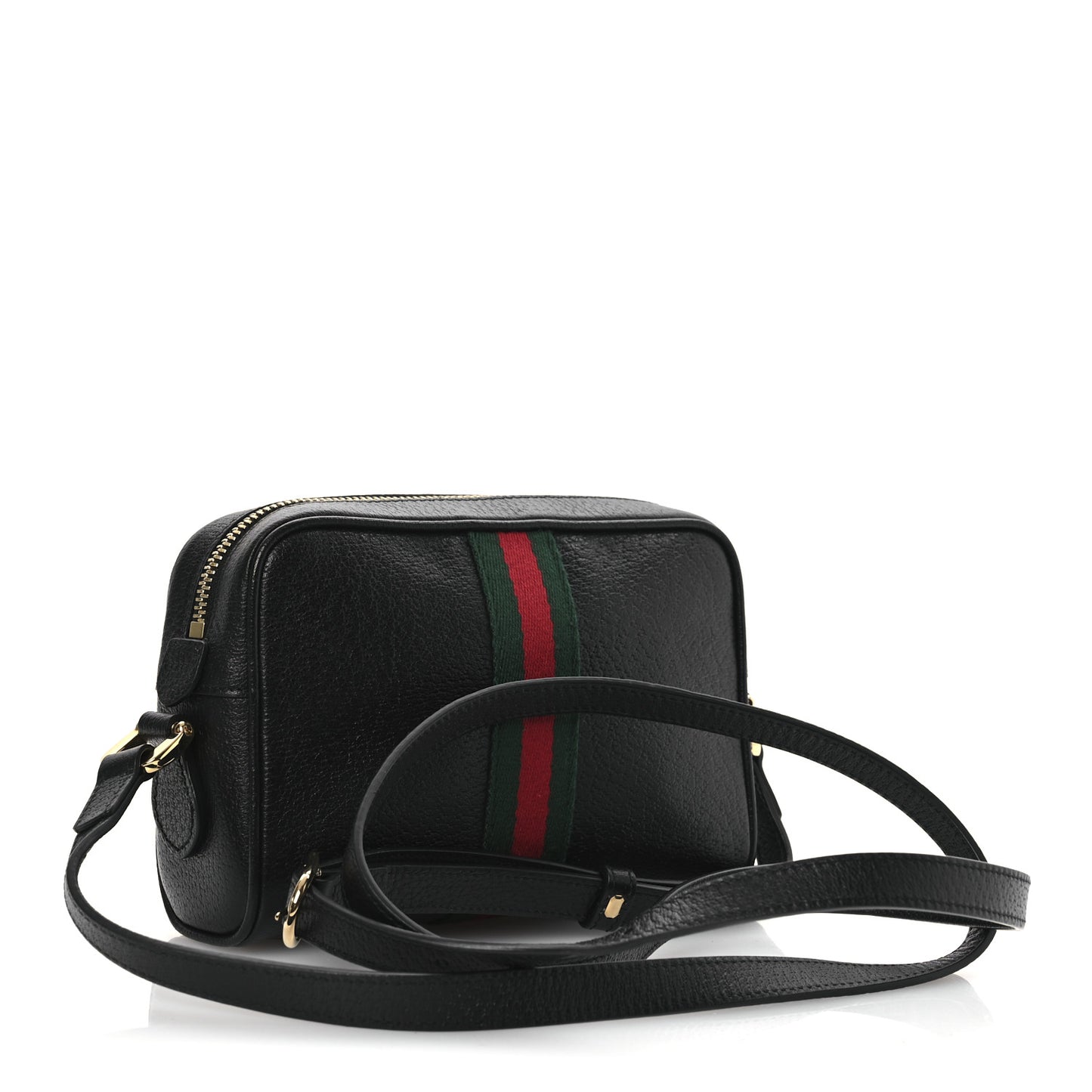 Calfskin Web Mini Ophidia Shoulder Bag Black